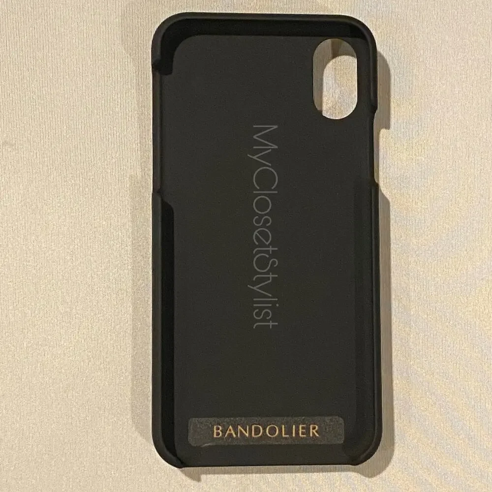 New BANDOLIER Black Leather Wallet iPhone Case X IPHONE 10 & Xs Mens unisex